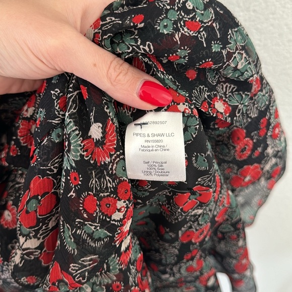 Veronica Beard One-Shoulder Floral Silk Mini Dress - Picture 12 of 12